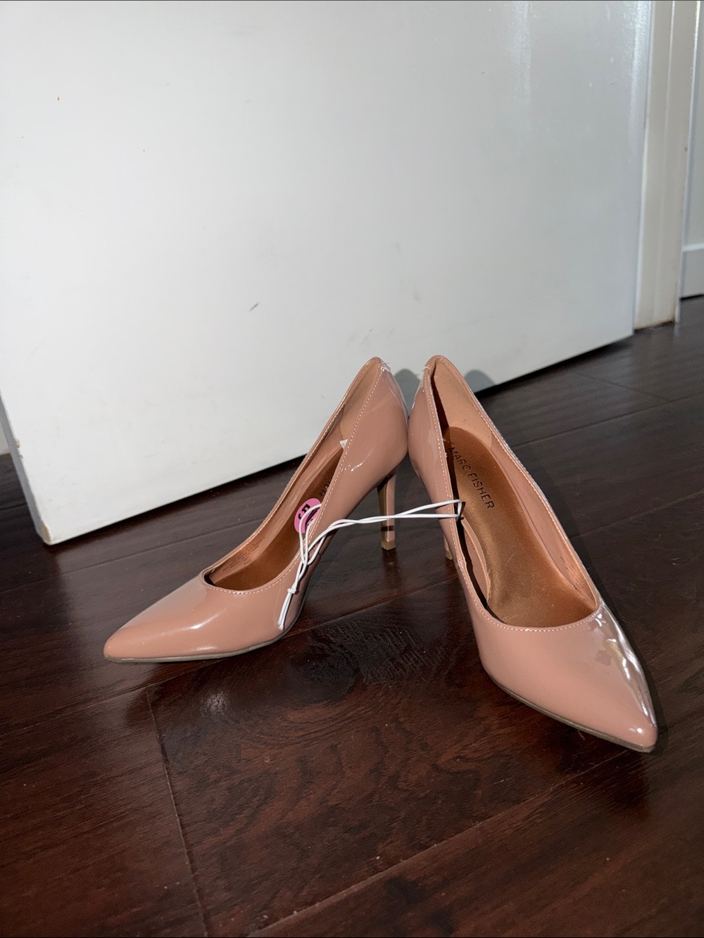 Marc Fisher Nude Patent Pointed-Toe Pumps